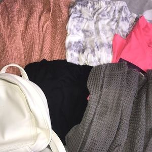 sweater and shirt clear out bundle (bag included)